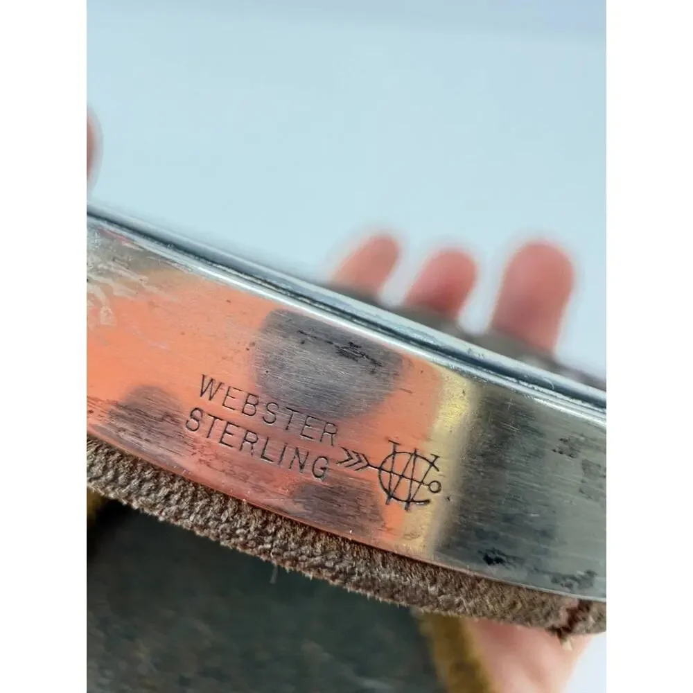 Vintage Webster Sterling Silver Oval Picture Frame Easel Back Wall Hanging